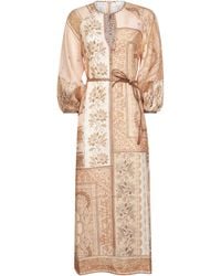 Zimmermann - Bandana Print Linen Lucky Tunic Midi Dress - Lyst