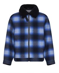 Balenciaga - And Check Flannel Bomber Jacket - Lyst