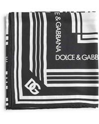Dolce & Gabbana - Logo Print Silk Twill Scarf - Lyst