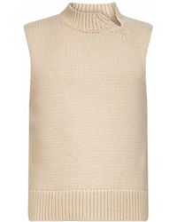 Dries Van Noten - Ecru Wool And Cashmere Knit Vest - Lyst