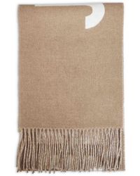 Jacquemus - Taupe Wool The Fringe Logo Scarf - Lyst