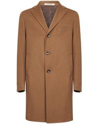 Tagliatore - Camel Virgin Wool And Cashmere Single-Breasted Coat - Lyst