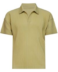 Homme Plissé Issey Miyake - Polo Shirt Pleats 2 Agave Cream - Lyst