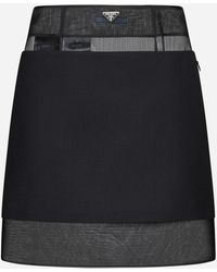Prada - Crinoline Mini Skirt - Lyst