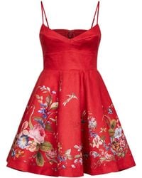 Zimmermann - Patience Floral Mini Dress - Lyst