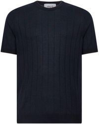 D 40 - Flat-Ribbed Cotton Knit Crewneck Sweater - Lyst