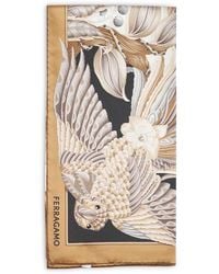 Ferragamo - Silk Scarf Parrots Print - Lyst