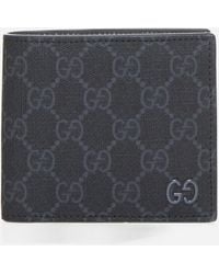 Gucci - GG Fabric And Leather Bifold Wallet - Lyst