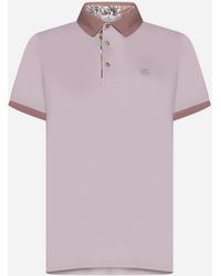 Etro - Logo Cotton Polo Shirt - Lyst