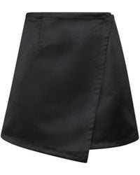 Co. - Duchesse Satin Wrap Mini Skirt - Lyst