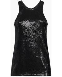 TOTEME - Sequin Curved Tank Top - Lyst