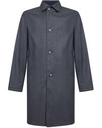 D 40 - Two-Tone Reversible Single-Breasted Coat - Lyst