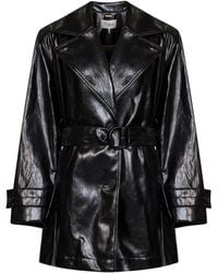 Chloé - Shiny Coated Viscose Belted Trench Coat - Lyst