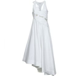 Zimmermann - Ivory Cotton Luna Applique Midi Dress - Lyst