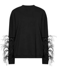 DARKPARK - Troy Feather-Embellished Double-Sleeve Sweatshirt - Lyst