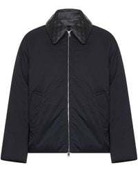 Bottega Veneta - Puffer Jacket With Woven Collar By - Lyst