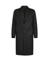 Harris Wharf London - Moss Herringbone Wool Jacquard Single-Breasted Coat - Lyst