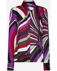 Emilio Pucci - Very Vivara Print Silk Shirt - Lyst