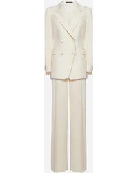 Tagliatore Double-breasted Wool-blend Suit - Natural