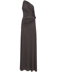 Alex Perry - Smoke Jersey Twisted One-Shoulder Dress - Lyst