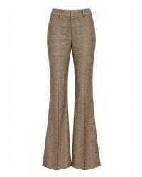 Saint Laurent - Checked Flared Trousers - Lyst