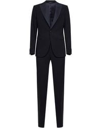 Giorgio Armani - Dark Virgin Wool Crepe Tuxedo Suit - Lyst