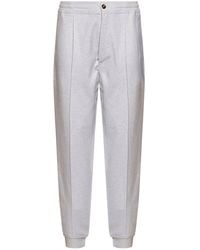 Brunello Cucinelli - Travertine Techno Cotton Double Jersey Trousers - Lyst