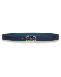 Ferragamo - Two-Tone Gancini Reversible Belt - Lyst