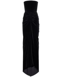 Alex Perry - Velvet Strapless Gathered Dress - Lyst