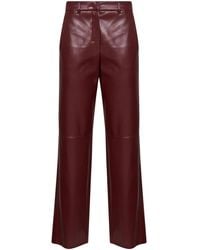 Max Mara - Burgundy Smmsospiro Straight-Leg Trousers - Lyst