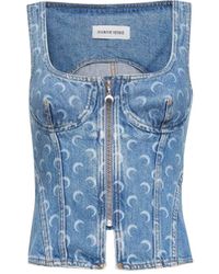 Marine Serre - Top Bustier Moon Laser - Lyst