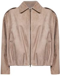 Salvatore Santoro - Sand Suede Jacket - Lyst