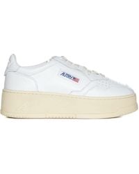Autry - Medalist Leather Sneakers With Platform Sole - Lyst