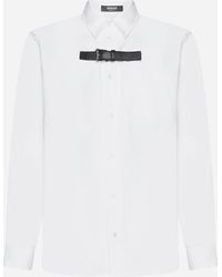 Versace - Strap-detail Cotton Shirt - Lyst