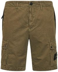 Stone Island - Military Organic Cotton Twill Cargo Bermuda Shorts - Lyst