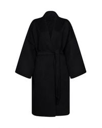 Fendi - Double-Sided Wool Kimono-Style Midi Belted Coat - Lyst