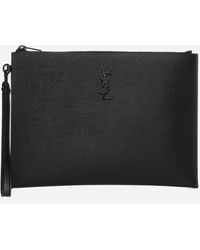 Yves Saint Laurent Pre-owned 2000s Monogram iPad Case - Black