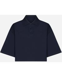 Bottega Veneta - Cropped Cotton Polo Shirt - Lyst