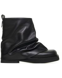 The Attico - Mini Robin Combat Leather Ankle Boots - Lyst