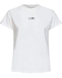 MM6 by Maison Margiela - Cotton Jersey Numeric T-Shirt - Lyst