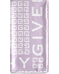 Givenchy - 4g And Logo Silk Scarf - Lyst