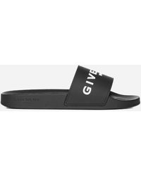 Givenchy - Logo Rubber Flat Slides - Lyst