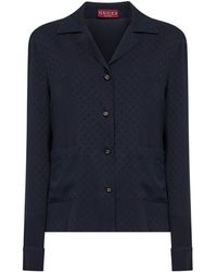 Gucci - Dark Jacquard Viscose And Silk Shirt - Lyst