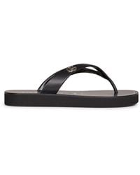 Gucci - Nappa Leather Platform Thong Sandals With Double G - Lyst