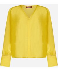 Max Mara Studio - Leccio Ramie Blouse - Lyst