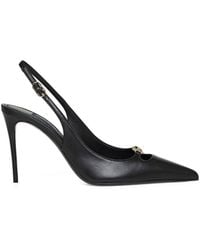 Dolce & Gabbana - Silky Nappa Leather Lollo Slingback Pumps - Lyst