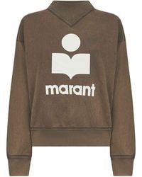 Isabel Marant - Cotton Blend Moby Logo Sweatshirt - Lyst