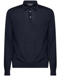 ZEGNA - Trofeo 15Milmil15 Wool Long-Sleeved Polo Shirt - Lyst