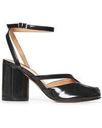 Maison Margiela - Brushed Leather Tabi Sandals - Lyst