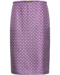 Gucci - Midi Silk Skirt - Lyst
